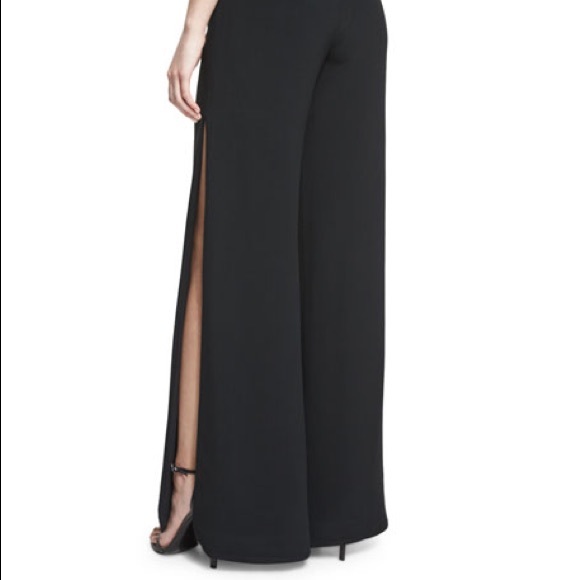 Revamped High-waisted Long Pants with Slits - Picture 2 of 5